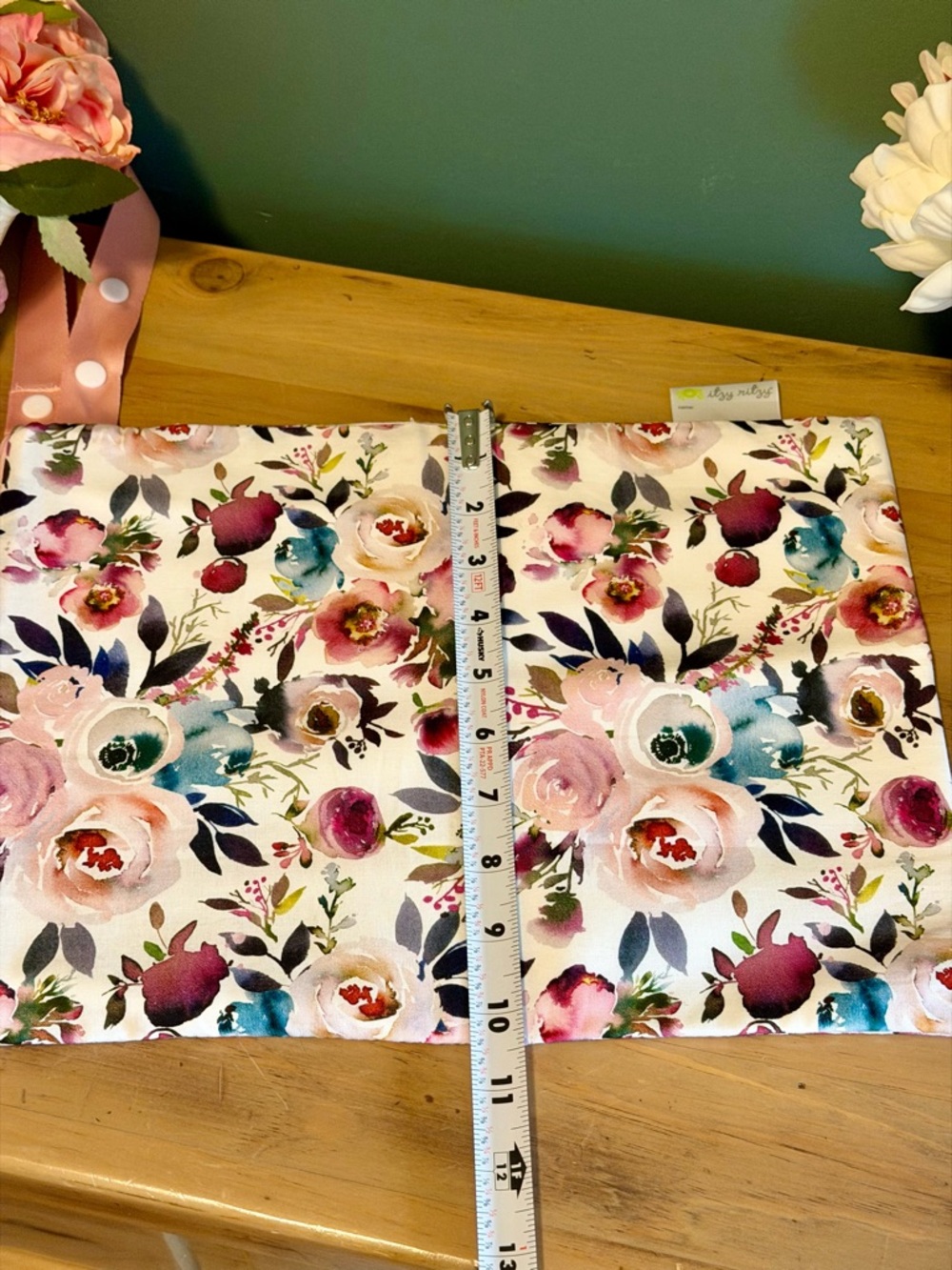 Itzy Ritzy Floral Wristlet in Pink, Teal & Burgundy - Picture 9 of 10